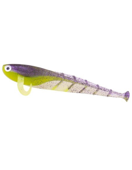 Zeck Fishing Quappie Purple Chartreuse 8cm 2,2g 4 Stück Innovation von Sebastian Hänel Gummiköder Barsch Zander Spinnfischen-...