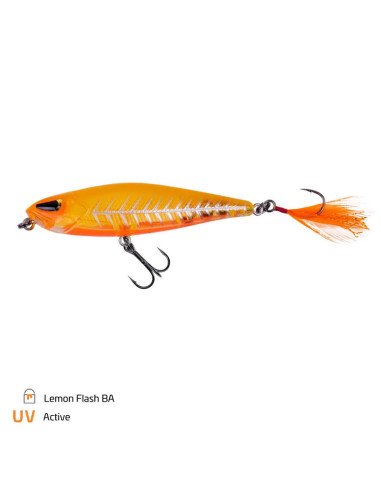 Zeck Fishing Jonny Walker Lemon Flash BA 7,5cm 9g Surface F Oberflächen Stickbait Barsch Zick Zack Lauf Wobbler Spinnfischen-...