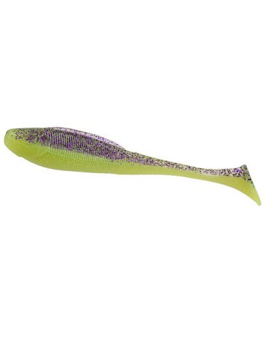 Zeck Fishing Sexy Swimmer Purple Chartreuse 8cm 2,7g 9 Stück Action Minnow Johannes Dietel Gummifisch Spinnfischen-Gummifisch...
