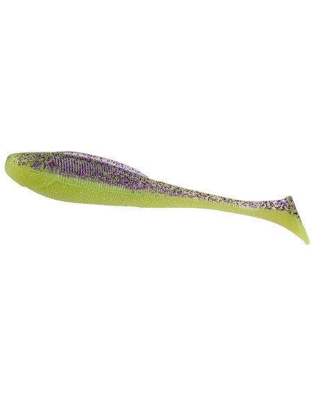 Zeck Fishing Sexy Swimmer Purple Chartreuse 8cm 2,7g 9 Stück Action Minnow Johannes Dietel Gummifisch Spinnfischen-Gummifisch...