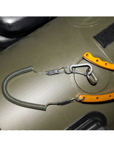 Zeck Fishing Spiral Cord Spiralband extrem Robust Werkzeugsicherung Kescherhalter Belly Boat und Ufer Spinnfischen-Werkzeuge-...