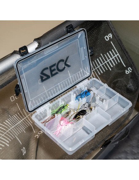 Zeck Fishing Spinnerbait & Bladed Jig Box M Wasserdichte Tackle Box Flexibel einstellbare Fächer Spinnfischen-Tackle Boxen-JJ...