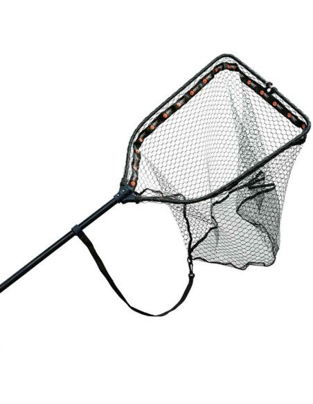 Zeck Fishing Folding Rubber Tele Net XL Gummierter Angelkescher Fischschonend Stufenlos Ausziehbar Spinnfischen-Kescher & Kes...