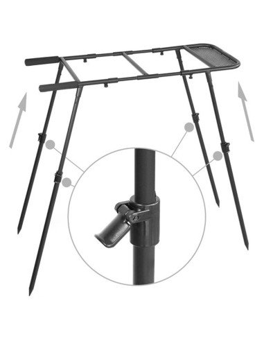 Delphin TOP SPOD Eimer-Ständer Größenverstellbar für 2 Eimer inkl. Beine und Tragetasche-Angelzubehör-JJ-Fishing