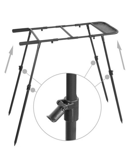 Delphin TOP SPOD Eimer-Ständer Größenverstellbar für 2 Eimer inkl. Beine und Tragetasche-Angelzubehör-JJ-Fishing