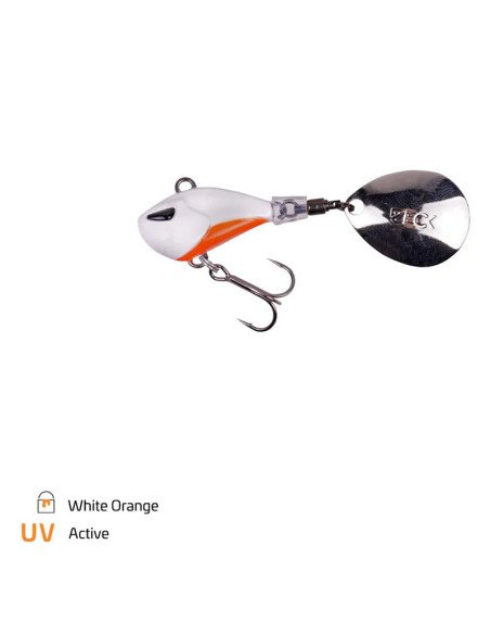 Zeck Fishing Rogue Runner White Orange 20g Jig Spinner Weitwurfköder starke Druckwellen Spinnfischen-Blinker / Spinnköder-JJ-...