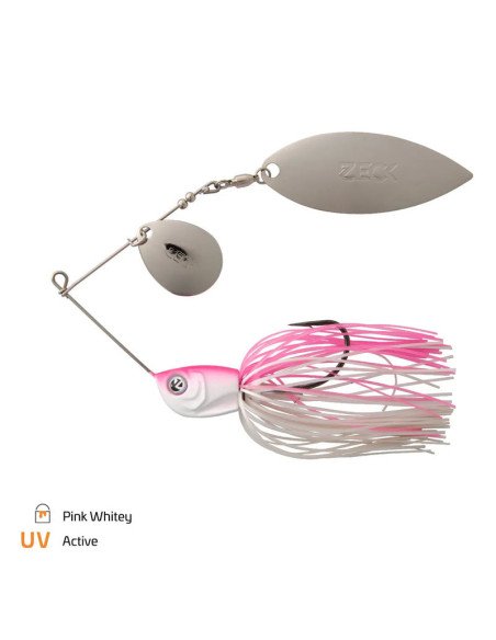 Zeck Fishing Spinnerbait 20g Pink Whitey Hechtbomber Kraut Angelköder Spinnfischen-Turn signals / spinning baits-JJ-Fishing