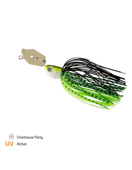 Zeck Fishing Bladed Jig 6/0 21g Chartreuse Party Trailer Bait Extreme Vibration Krautschutz Allround Raubfisch Spinnfischen-T...