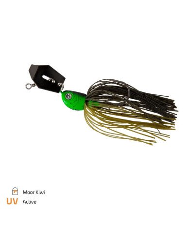 Zeck Fishing Bladed Jig Moor Kiwi 10g 3/0 Chatterbait Trailer Bait Extreme Vibration Krautschutz-Blinker / Spinnköder-JJ-Fishing