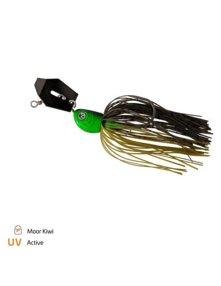 Zeck Fishing Bladed Jig Moor Kiwi 10g 3/0 Chatterbait Trailer Bait Extreme Vibration Krautschutz-Blinker / Spinnköder-JJ-Fishing