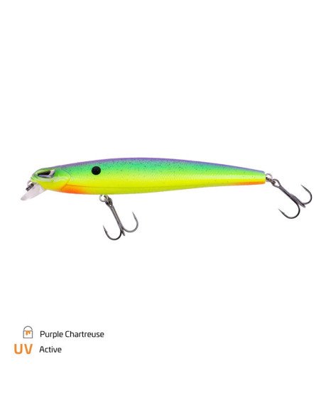 Zeck Fishing Murdock Purple Chartreuse 12,5cm 20,5g 0,7m F Twitchbait Zander Hecht schwimmend Zandermagnet Wobbler Spinnfisch...