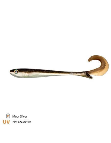 Zeck Fishing Baby Butcher 12cm Moor Silver 3 Stk. 12,7g Extremes Laufverhalten Twister Schaufelschwanz Spinnfischen-Rubber fi...