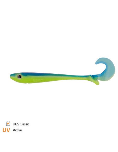 Zeck Fishing Baby Butcher UBS Classic 10cm 7,2g 4 Stück innovatives Laufverhalten Twister Schaufelschwanz Spinnfischen-Gummif...