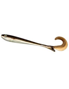 Zeck Fishing Baby Butcher Moor Silver 10cm 7,2g 4 Stück innovatives Laufverhalten Twister Schaufelschwanz Spinnfischen-Gummif...