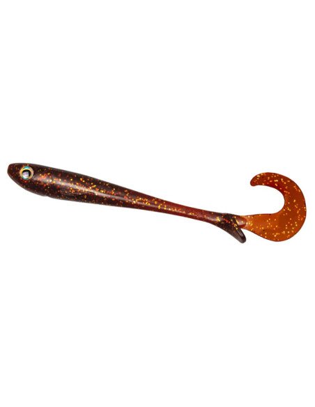 Zeck Fishing Baby Butcher Motoroil 10cm 7,2g 4 Stück innovatives Laufverhalten Twister Schaufelschwanz Spinnfischen-Gummifisc...