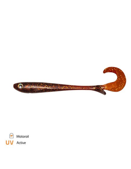 Zeck Fishing Baby Butcher 10cm Motoroil 4 Stk. 7,2g Extremes Laufverhalten Twister Schaufelschwanz Spinnfischen-Rubber fish /...