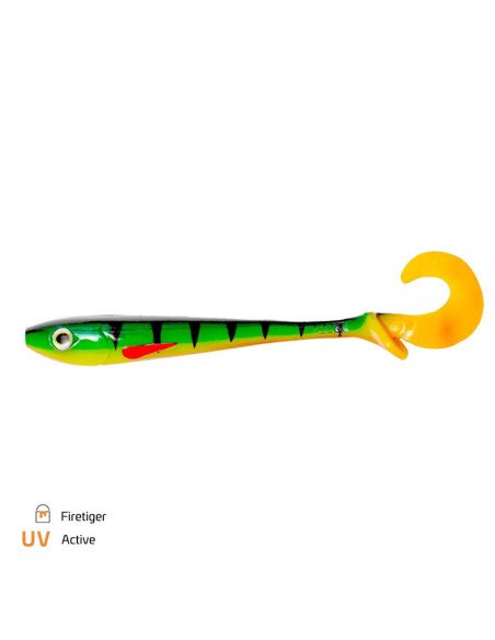 Zeck Fishing Butcher Firetiger 16cm 30g 2 Stück innovatives Laufverhalten Twister Schaufelschwanz Spinnfischen-Gummifische / ...