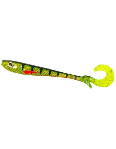 Zeck Fishing Butcher Shock Perch 16cm 30g 2 Stück innovatives Laufverhalten Twister Schaufelschwanz Spinnfischen-Gummifische ...