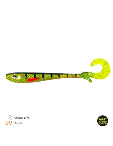 Zeck Fishing Butcher Shock Perch 16cm 30g 2 Stück innovatives Laufverhalten Twister Schaufelschwanz Spinnfischen-Gummifische ...