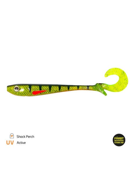 Zeck Fishing Butcher 16cm Shock Perch 2 Stk. 30g Extremes Laufverhalten Twister Schaufelschwanz Spinnfischen-Rubber fish / ru...