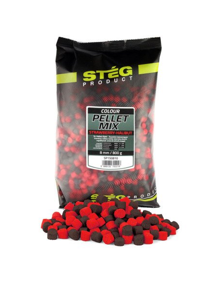 Steg Pellet Mix Erdbeere & Halibut 800g 8mm Method Feeder-M.F. Pellets-JJ-Fishing