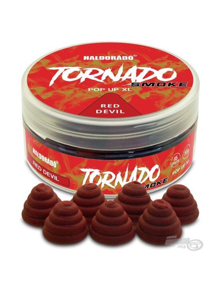 Haldorado TORNADO Smoke Pop Up XL Red Devil 15mm 30g Farbeffekt Hochintensiev Karpfen Köder schwimmend-Pop Up´s-JJ-Fishing