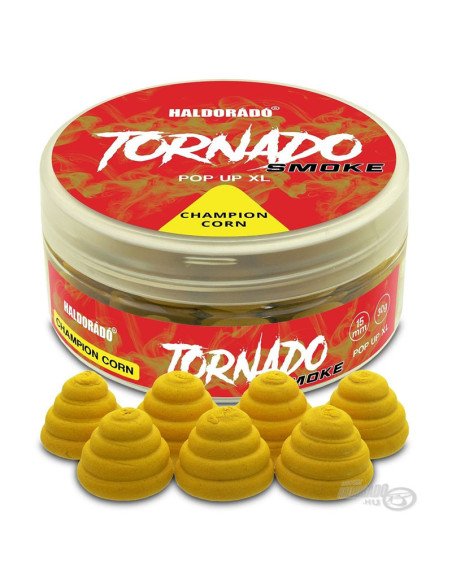 Haldorado TORNADO Smoke Pop Up XL Champion Corn 15mm 30g Farbeffekt Hochintensiev Karpfen Köder Auftreibend-Pop Up´s-JJ-Fishing