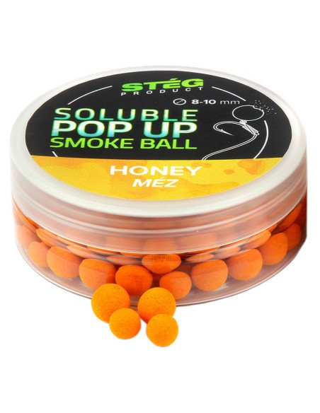Steg SOLUBLE Pop Up Smoke Ball Honig 8-10mm 20g Method Feeder Köder Auftreibend-M.F. Pop Up´s-JJ-Fishing