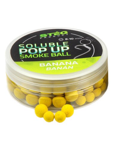 Steg SOLUBLE Pop Up Smoke Ball Banane 8-10mm 20g Method Feeder Köder Auftreibend-M.F. Pop Up's-JJ-Fishing