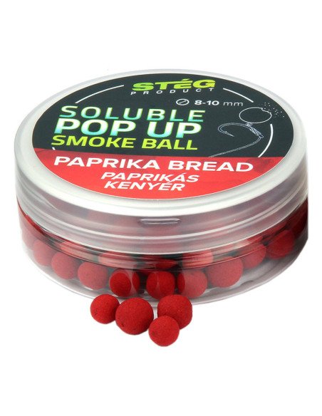 Steg SOLUBLE Pop Up Smoke Ball Paprika Bread 8-10mm 20g Method Feeder Köder Auftreibend-M.F. Pop Up´s-JJ-Fishing