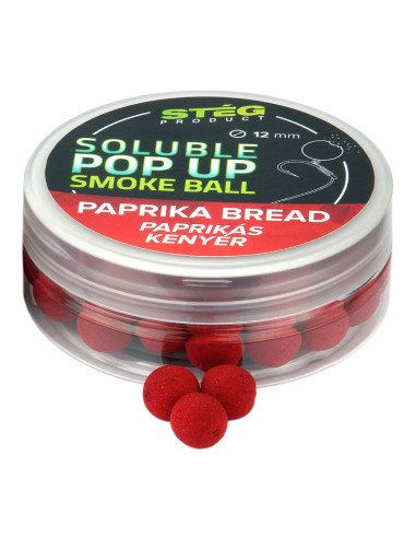 Steg SOLUBLE Pop Up Smoke Ball Paprika Bread 12mm 25g Method Feeder Köder Auftreibend-M.F. Pop Up´s-JJ-Fishing