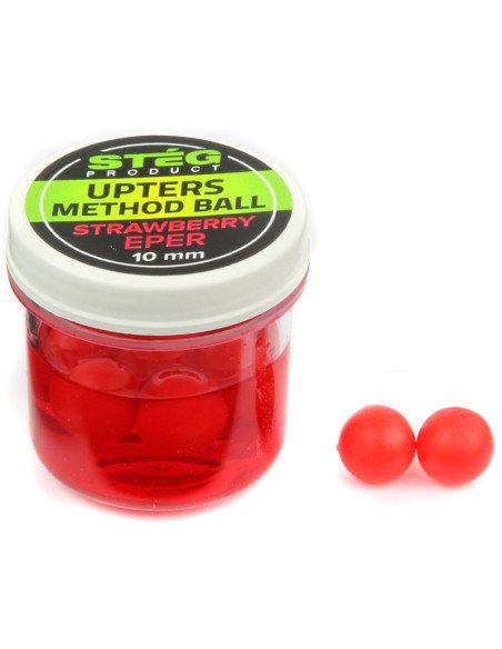 Steg Upters Method Ball Strawberry 10mm 8 Stück Fake Wafter Soft Baits in Dip Wiederverwendbar-M.F. Wafter-JJ-Fishing
