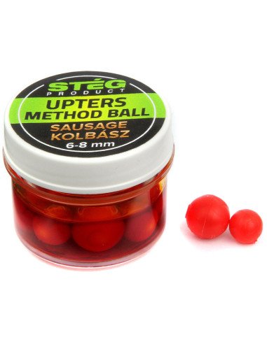 Steg Upters Method Ball Sausage 6-8mm 10 Stück Fake Wafter Soft Baits in Dip Wiederverwendbar-M.F. Wafter-JJ-Fishing