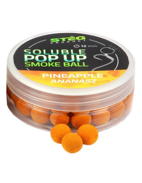Steg SOLUBLE Pop Up Smoke Ball Pineapple 12mm 25g Method Feeder Köder Auftreibend-M.F. Pop Up´s-JJ-Fishing