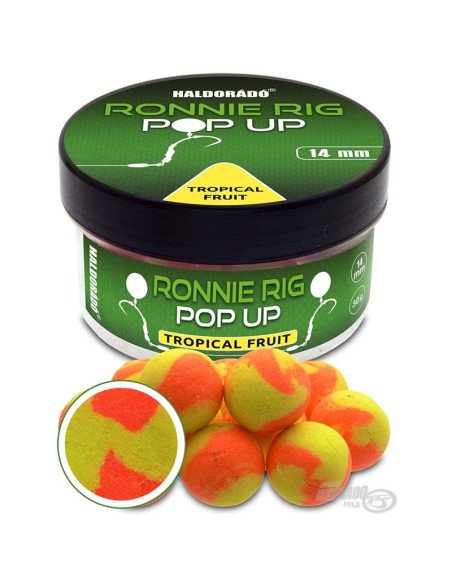 Haldorado Ronnie Rig Pop Up Tropical Fruit 14mm 30g Bi-Color Köder Extra Intensiv-Pop Up´s-JJ-Fishing