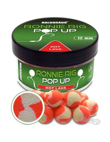 Haldorado Ronnie Rig Pop Up Hot Lava 12mm 30g Bi-Color Köder Extra Intensiv-Pop Up´s-JJ-Fishing