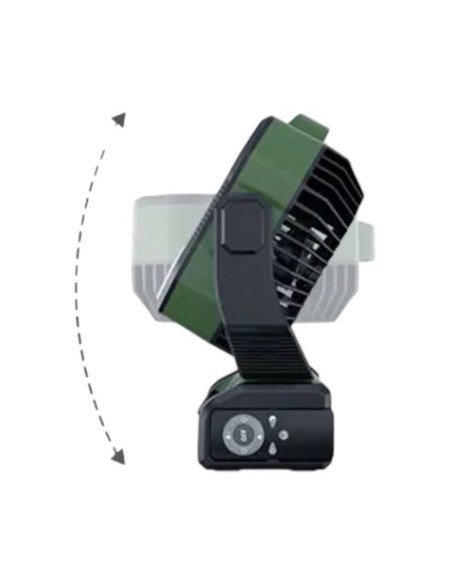Holdcarp Rechargeable DoubleMotor Fan 20 000mAh extra leise 60db mit Fernbedinung, Licht und Schwenkbaren Kopf Powerbank-Ange...
