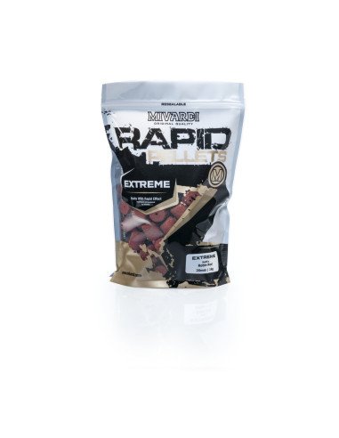 Mivardi Rapid Pellet 16mm Extreme Robin Red 1kg Gelocht Drug for Carp-Köder-JJ-Fishing