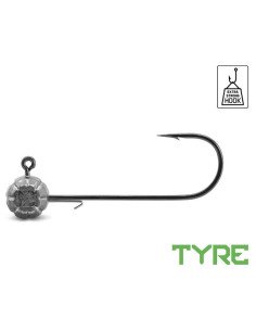 Delphin TYRE Jigkopf mit Halter 5g-3/0 5 Stück Ultra Strong Jighaken Gummifisch Montage-Hook & Co-JJ-Fishing