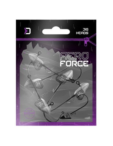 Delphin AeroFORCE Jig mit Halter 10g 1/0 5 Stück Jighaken Standup Jig Zander Gummifisch Montage-Hook & Co-JJ-Fishing