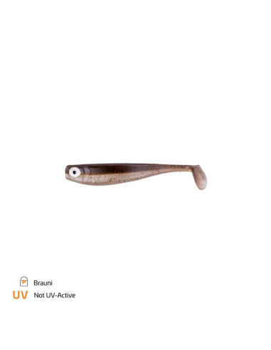 Zeck Fishing ZANDER Gummi Brauni 9cm 5,9g 3 Stück Low-Action Gummifisch von Sebastian Hänel Gummiköder Spinnfischen-Gummifisc...