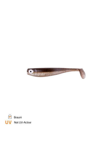 Zeck Fishing ZANDER Gummi Brauni 9cm 5,9g 3 Stück Low-Action Gummifisch von Sebastian Hänel Gummiköder Spinnfischen-Gummifisc...