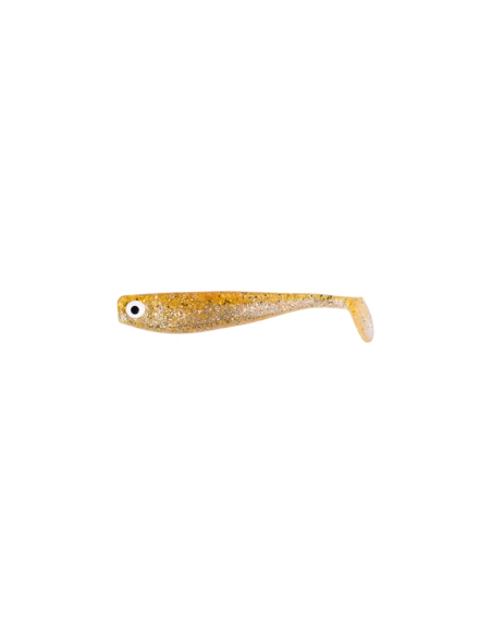 Zeck Fishing ZANDER Gummi Goldglitter 9cm 5,9g 3 Stück Low-Action Gummifisch von Sebastian Hänel Gummiköder Spinnfischen-Gumm...