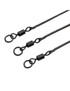 Korda Kable Leadcore Leader 1m 3 Stück Gravel Ring Swivel Schlaufe-Leader & Leadcore-JJ-Fishing