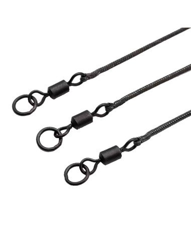 Korda Leadcore Leader Ring Swivel Gravel 3Stk. Kable-Leader & Leadcore-JJ-Fishing