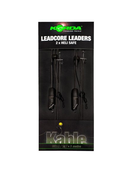 Korda Kable Leadcore Leader Heli Safe 1m 2 Stück Weed Silt Fischschutz Verwicklungsschutz-Leader & Leadcore-JJ-Fishing