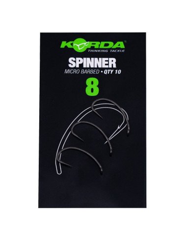 Korda Spinner Size 8 Micro Barbed 10 Stück Angelhaken Extra Scharf-Hook & Co-JJ-Fishing