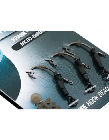 Korda Spinner Hook Sections Krank 4 Micro Barbed 3Stk. Krank Angelhaken Extra Scharf Pop Up Montage-Hook & Co-JJ-Fishing