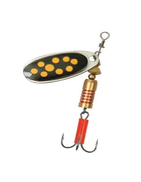 Q-Tac Profi Spinner 14g Schwarz-Gelb Spinnköder Predator Bait-Turn signals / spinning baits-JJ-Fishing