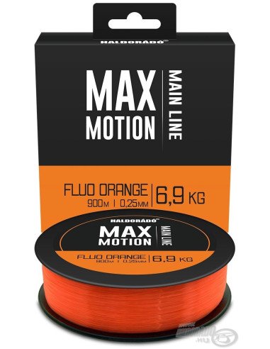 Haldorado MAX MOTION Fluo Orange 0,25mm 900m Angelschnur Hochleistungs Schnur Wettkampf Qualität-Endtackle-JJ-Fishing